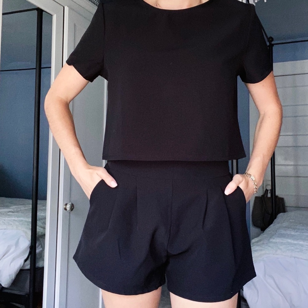 Pleated Shorts and Top Set